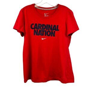 Nike Womens St Louis Cardinals T-Shirt Red/Multi Size Large Slim Fit